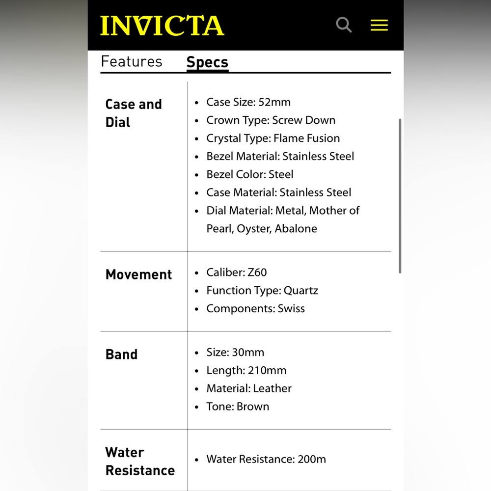 Invicta Reserve Men’s Watch - Picture 12 of 12
